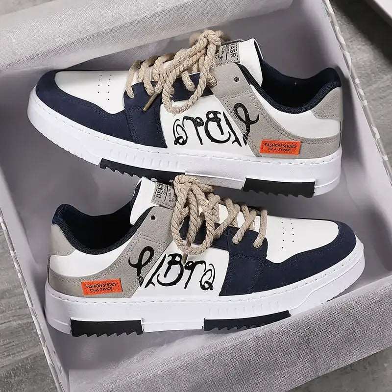 Sneakers homme mode, baskets blanches homme, chaussure pour homme et baskets confortables. Parfaites pour un style streetwear ou sportif avec semelle orthopédique.