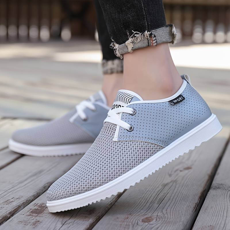 Chaussures de sport homme, baskets confort en tissu respirant avec semelle souple. Sneakers tendance pour un look urbain, parfaites comme idée cadeau homme ou cadeau fête des pères.