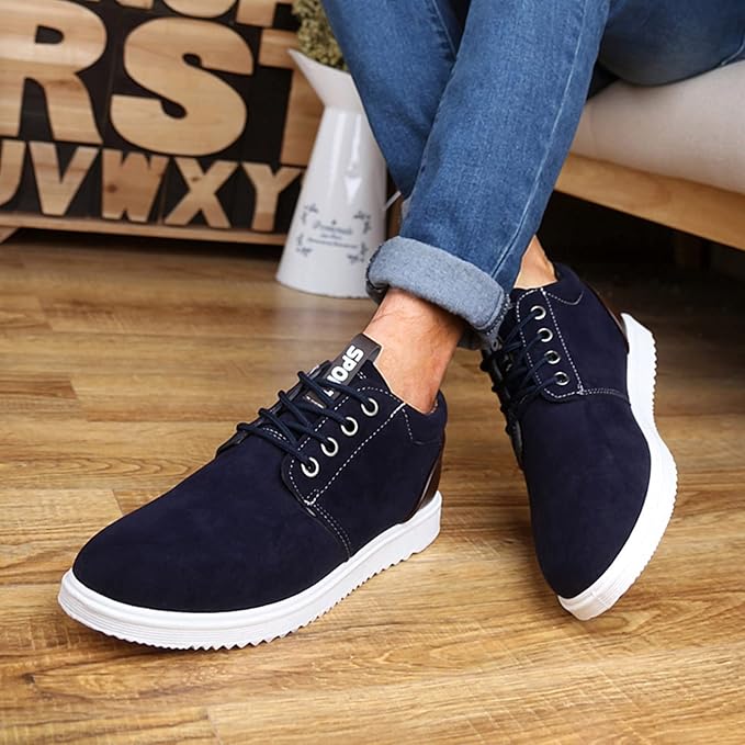 Royal Crest - Sneakers homme en daim bleu marine, chaussures de sport et de ville tendance, disponibles en boutique chaussure et magasin de chaussures